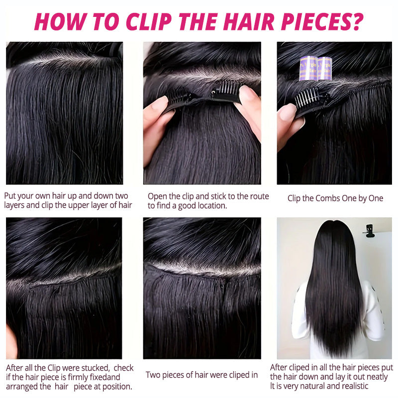 Highlight Honey Blonde Straight Virgin Human Hair Clip Hair Extensions Real Hair 9 pcs /7 pcs 135g