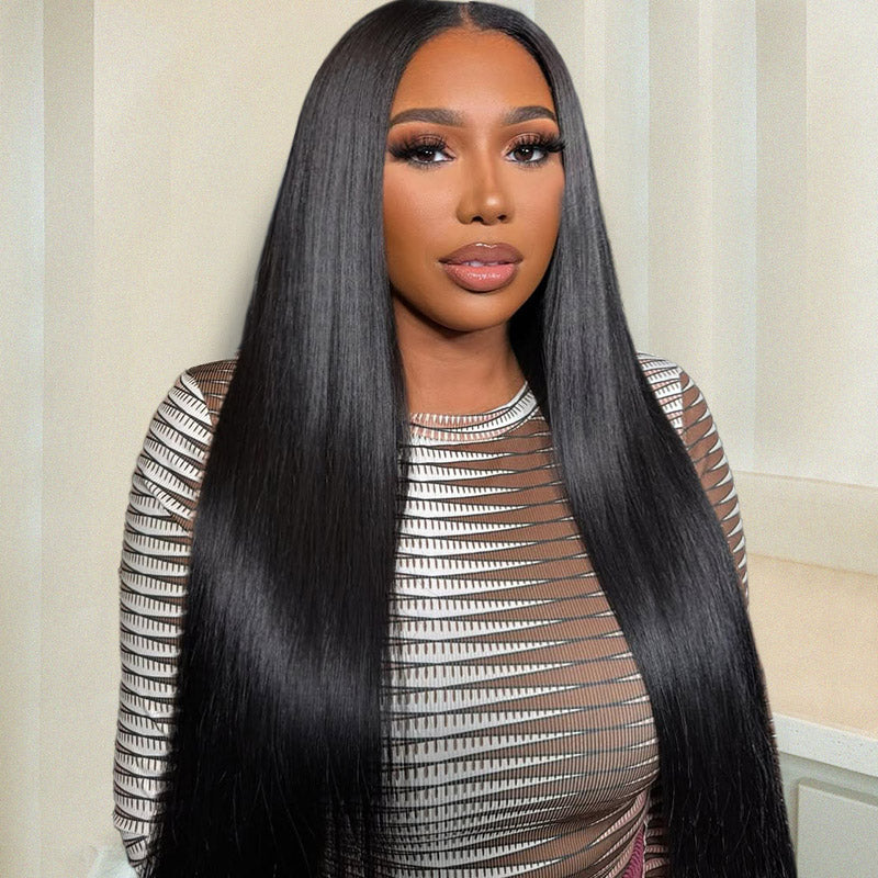 Ship From US | Hairsmarket Malaysian Straight Hair 3 Bundles Straight 100% Human Hair Extensions