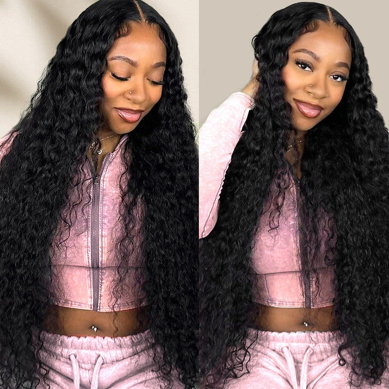 30"=$179 | Hairsmarket 13x6 HD Lace Front Wig Deep Wave HD Lace Frontal Wig Pre Plucked & Pre Bleach Glueless Human Hair Wig