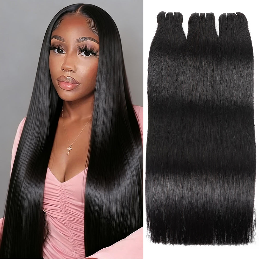 Hairsmarket Brazilian Straight Hair Bundles 12A Unprocessced Virgin 100% Human Hair Extensions 1 Pc/3 Pcs