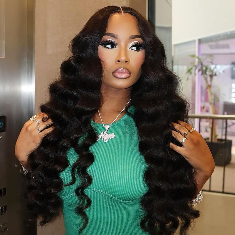 Hairsmarket Easi-Drawstring Loose Deep 13x6 Full Lace Front Wig Hand Tied Beginner Friendly Human Hair Wigs