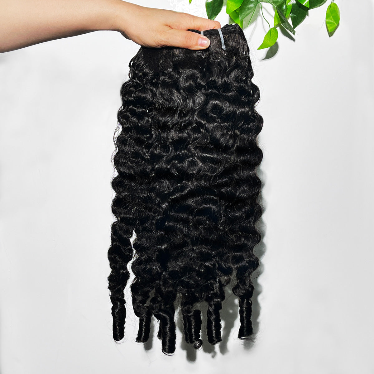 Hairsmarket Burmese Curly Hair 3 Bundles With 2x6 Closure Deep Part Lace Closure Virgin Hair Extensions