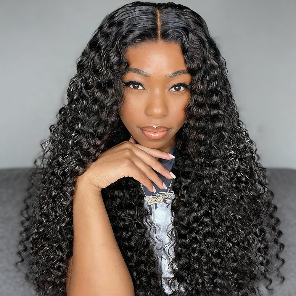 (13x4 Wig 30"180%=$199.99)Deep Wave 13x4 HD Transparent Lace Front Wigs Ready To Wear Glueless Wig 13x6 Lace Front Wigs