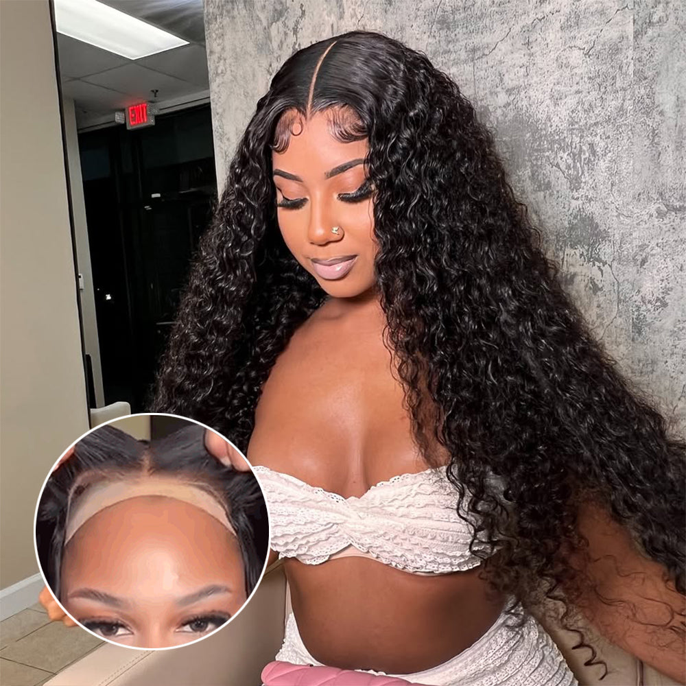 (13x4 Wig 30"180%=$199.99)Deep Wave 13x4 HD Transparent Lace Front Wigs Ready To Wear Glueless Wig 13x6 Lace Front Wigs