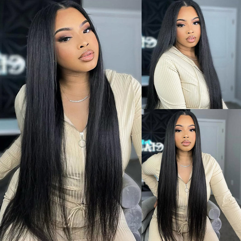 Hairsmarket Straight Lace Front Wigs Glueless Human Hair Wigs HD Invisible 13x4 Lace Frontal Wigs 30 Inch Wig