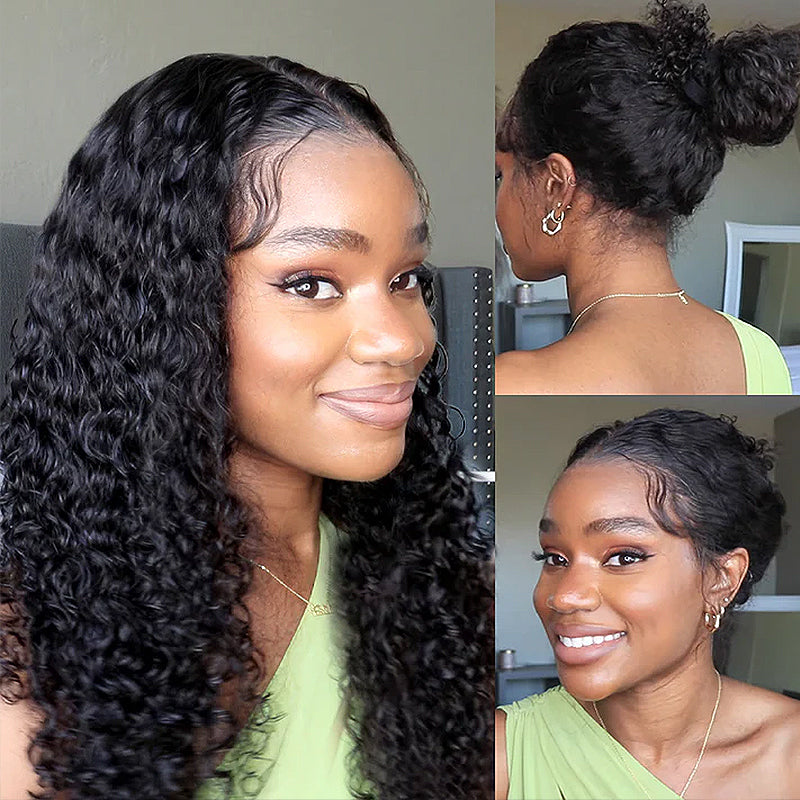 Hairsmarket Kinky Curly 13x6 Full Lace Frontal Wig 100% Virgin Human Hair with Elastic Drawstring