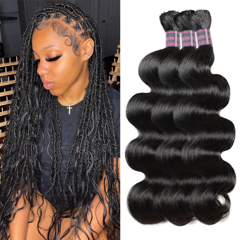 Hairsmarket Body Wave Human Braiding Hair 1 Bundle Bulk Human Hair Extensions For Braiding
