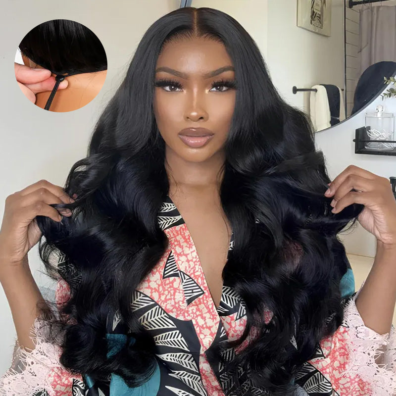 Hairsmarket Put On And Go Glueless Lace Human Hair Wigs 13x4 Body Wave Wig with Breathable Cap Beginner Friendly
