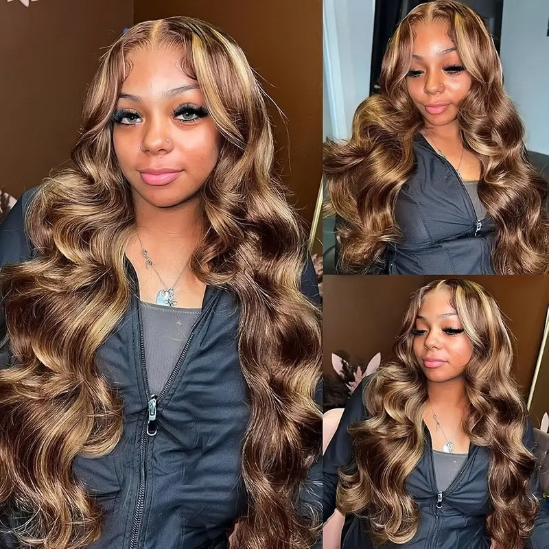 30"=$185|13x6 P4/27 Color HD Lace Front Wigs Pre Plucked HD Lace Frontal Wig Pre Bleach Knots Human Hair Wig