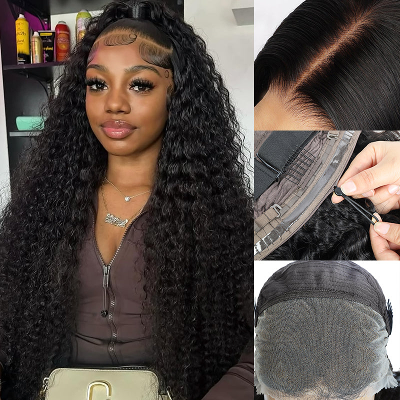 Hairsmarket Kinky Curly 13x6 Full Lace Frontal Wig 100% Virgin Human Hair with Elastic Drawstring