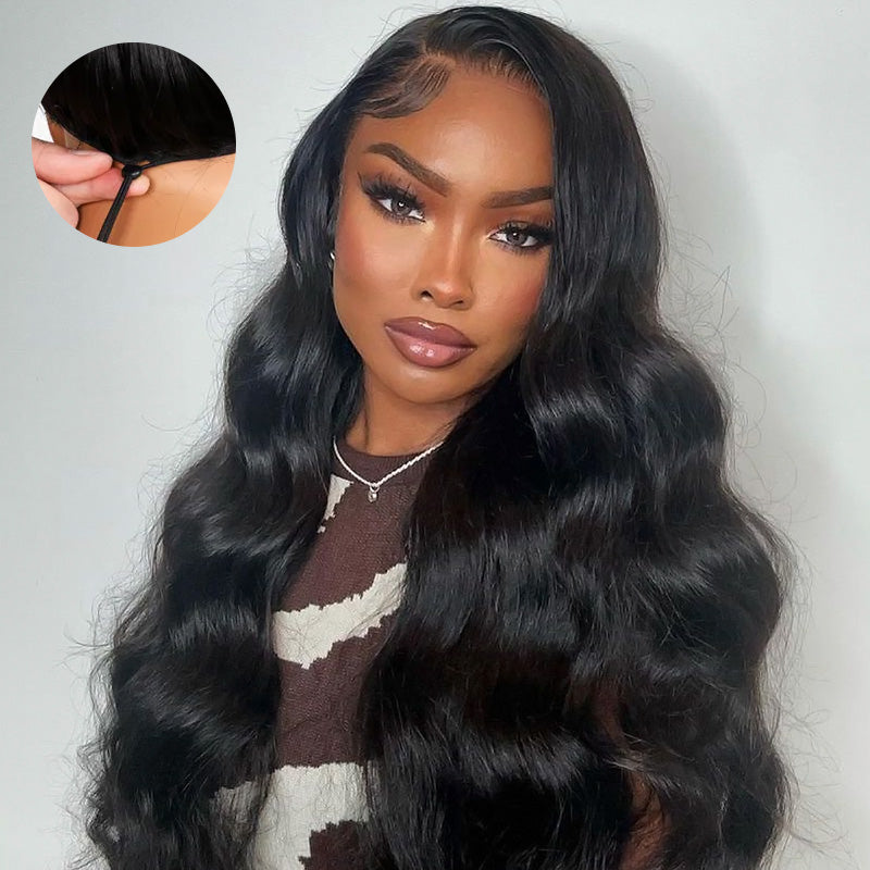 Hairsmarket Put On And Go Glueless Lace Human Hair Wigs 13x4 Body Wave Wig with Breathable Cap Beginner Friendly