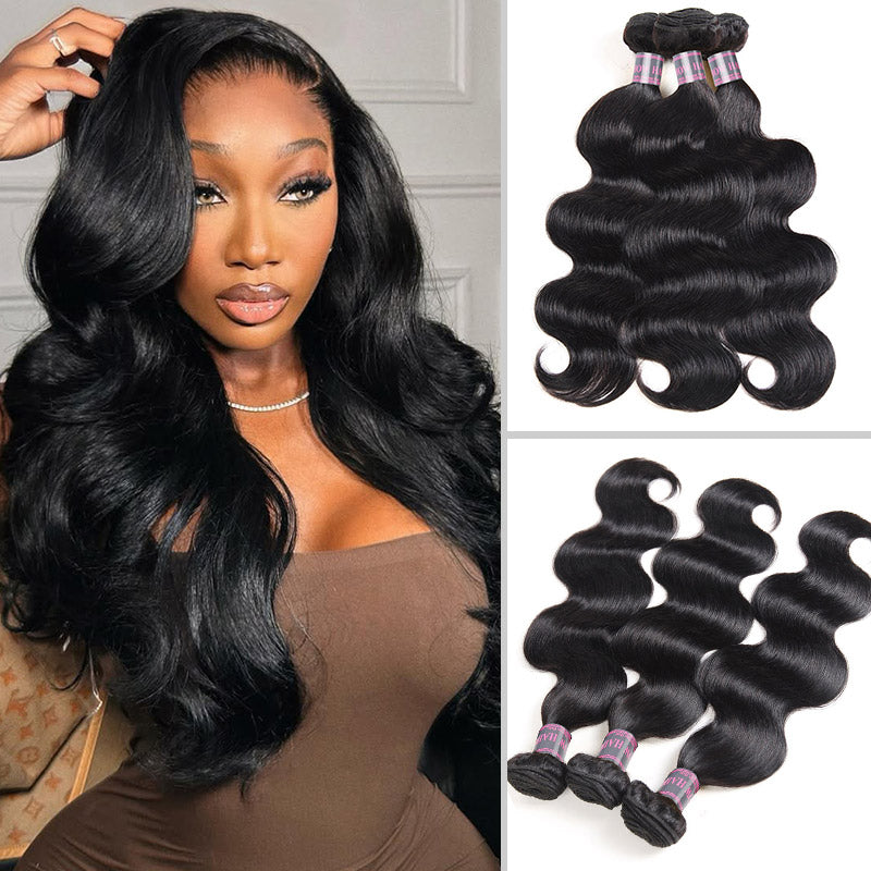 Hairsmarket Brazilian Body Wave 3 Bundles Unprocessed Human Hair Extensions