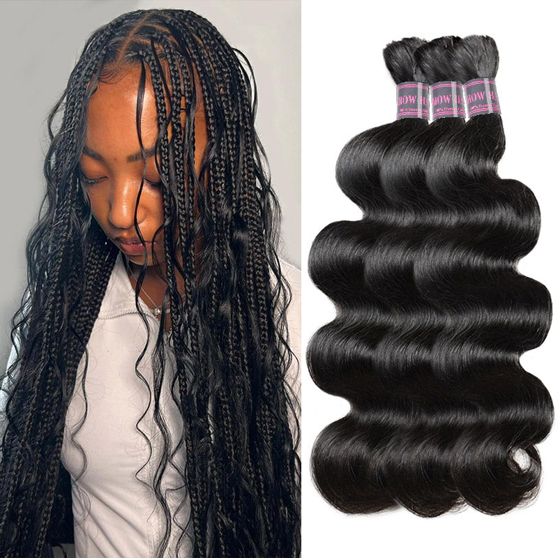 Hairsmarket Body Wave Human Braiding Hair 1 Bundle Bulk Human Hair Extensions For Braiding
