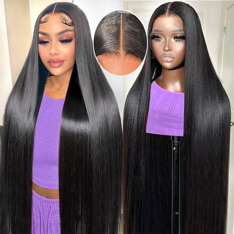 30"=$179 | 13x6 HD Lace Front Human Hair Wigs Pre Plucked Glueless Wig 180% Density