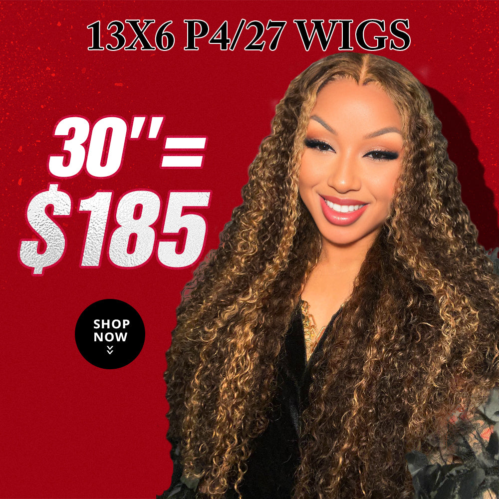 30"=$185|13x6 P4/27 Color HD Lace Front Wigs Pre Plucked HD Lace Frontal Wig Pre Bleach Knots Human Hair Wig