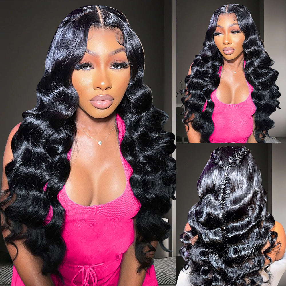 Hairsmarket 13x6 Glueless Wig Body Wave Transparent Lace Front Wigs Brazilian Human Hair Wig Beginner Friendly