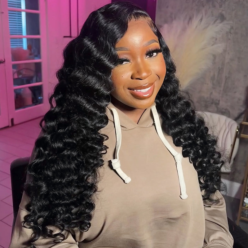 30"=$179 | 13x6 HD Lace Front Human Hair Wigs Pre Plucked Glueless Wig 180% Density