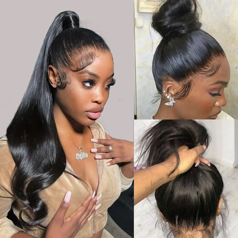 24"=$188.88|Hairsmarket Invisi Strap Snug Fit 360 Transparent Lace Front Wig Body Wave Lace Wig Pre Plucked Glueless Wig