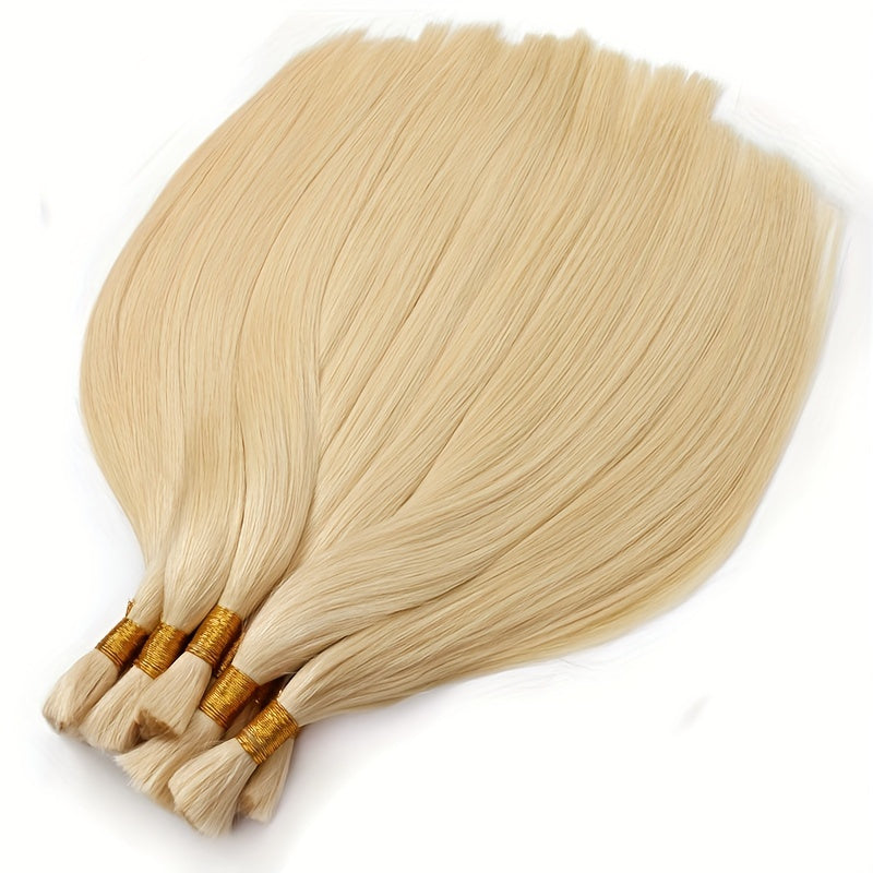 Bulk Human Hair For Braiding 613 Blonde Hair Straight Human Hair 1/3/4 Bundles