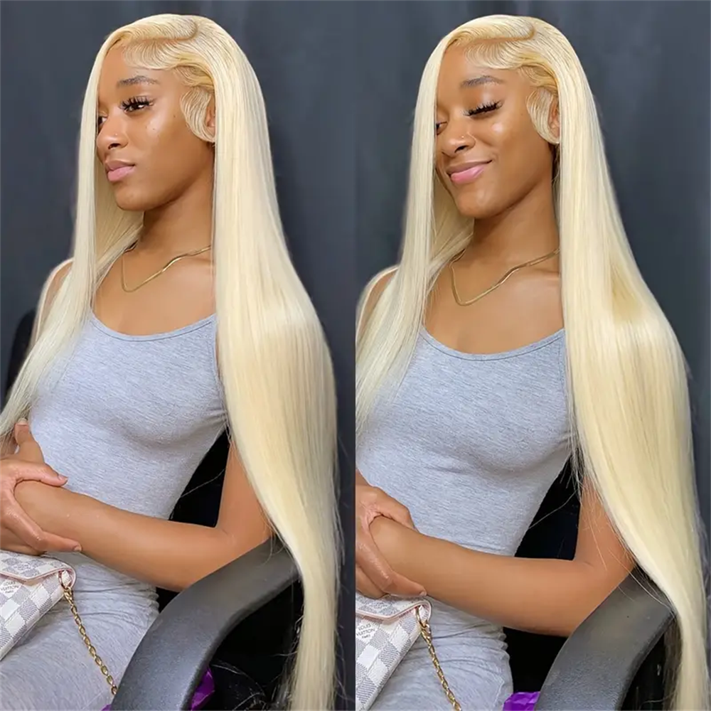 Overnight Shipping 613 Blonde Hair 13x4 HD Lace Front Wigs Straight Human Hair Colored Wigs