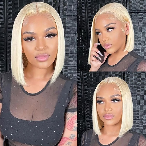 Wear & Go Bob Wigs 613 Blonde Hair 13x4 Lace Front Bob Wig Straight Hair Short Bob Wigs