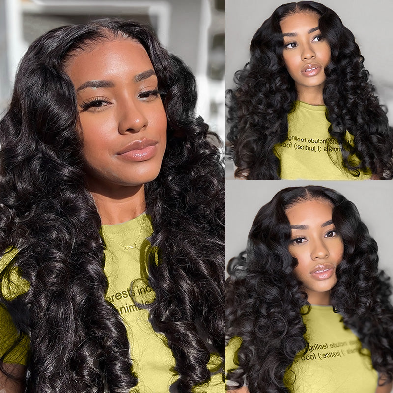 Hairsmarket Funmi Curly 13x4 Lace Front Wigs Thick Layered Bouncy Wavy Egg Curl Wig 250% Density