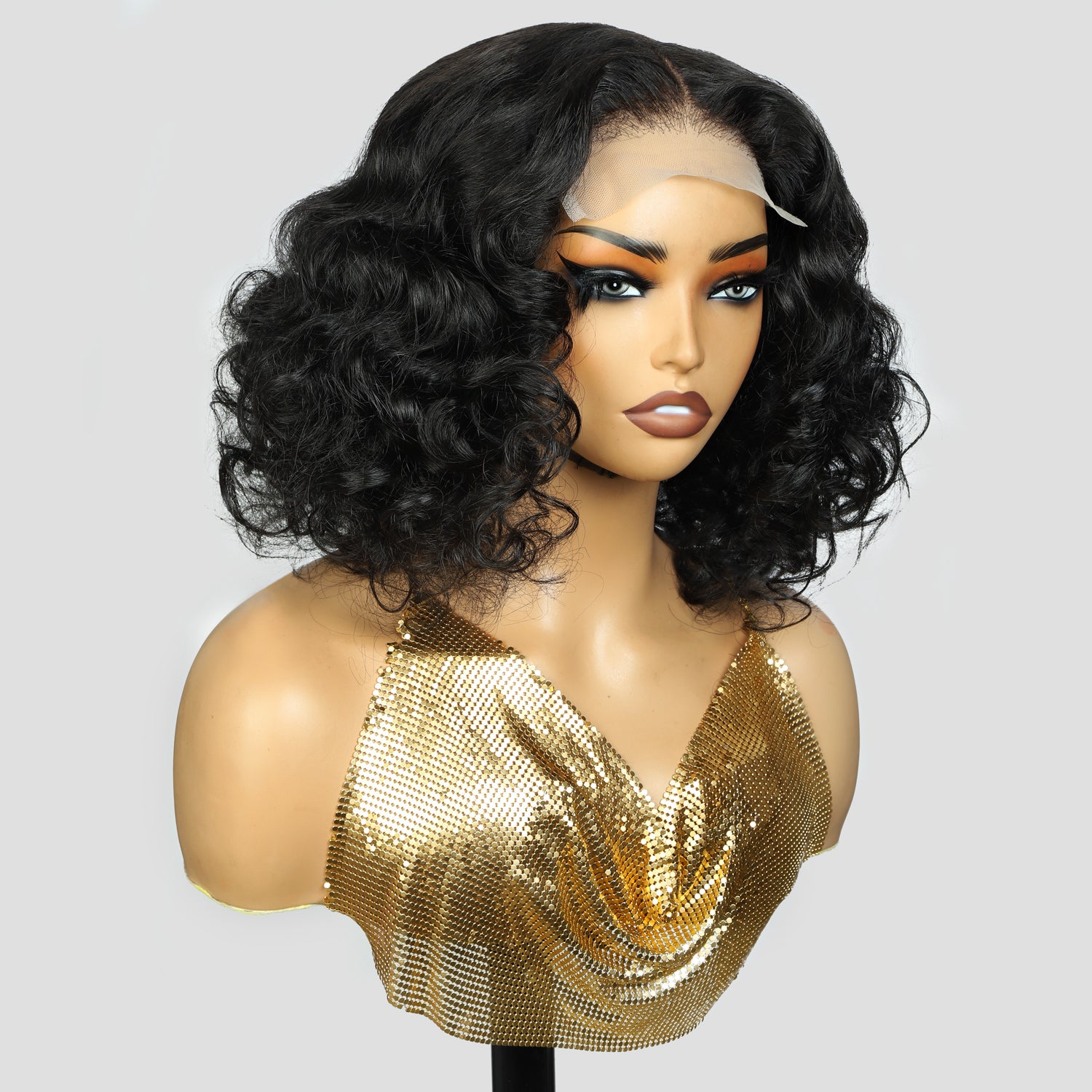 Hairsmarket Funmi Curly 13x4 Lace Front Wigs Thick Layered Bouncy Wavy Egg Curl Wig 250% Density