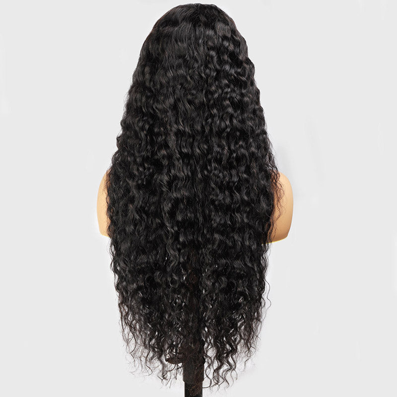 Hairsmarket Wear and Go Glueless Wigs HD 5x5 Lace Closure Wigs Water Wave Human Hair Wigs No Glue