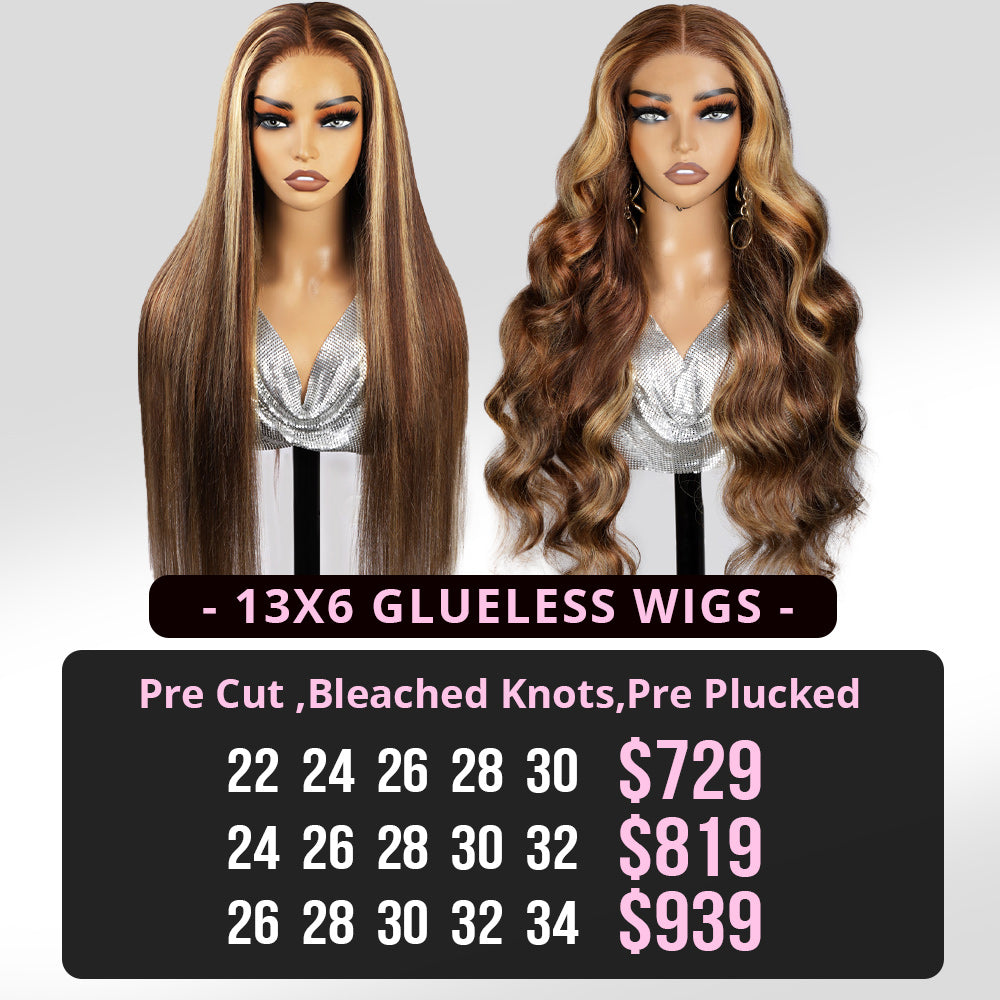 Wholesale | Hairsmarket 13x6 P4/27 Lace Front Wigs 5PCS Glueless Human Hair Wigs