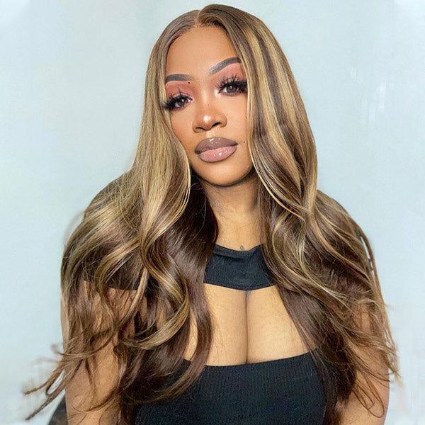 P4/27 Colored Wig Body Wave Lace Front Wigs HD 13x4 Lace Frontal Glueless Wigs Wig With 3 Cap Sizes