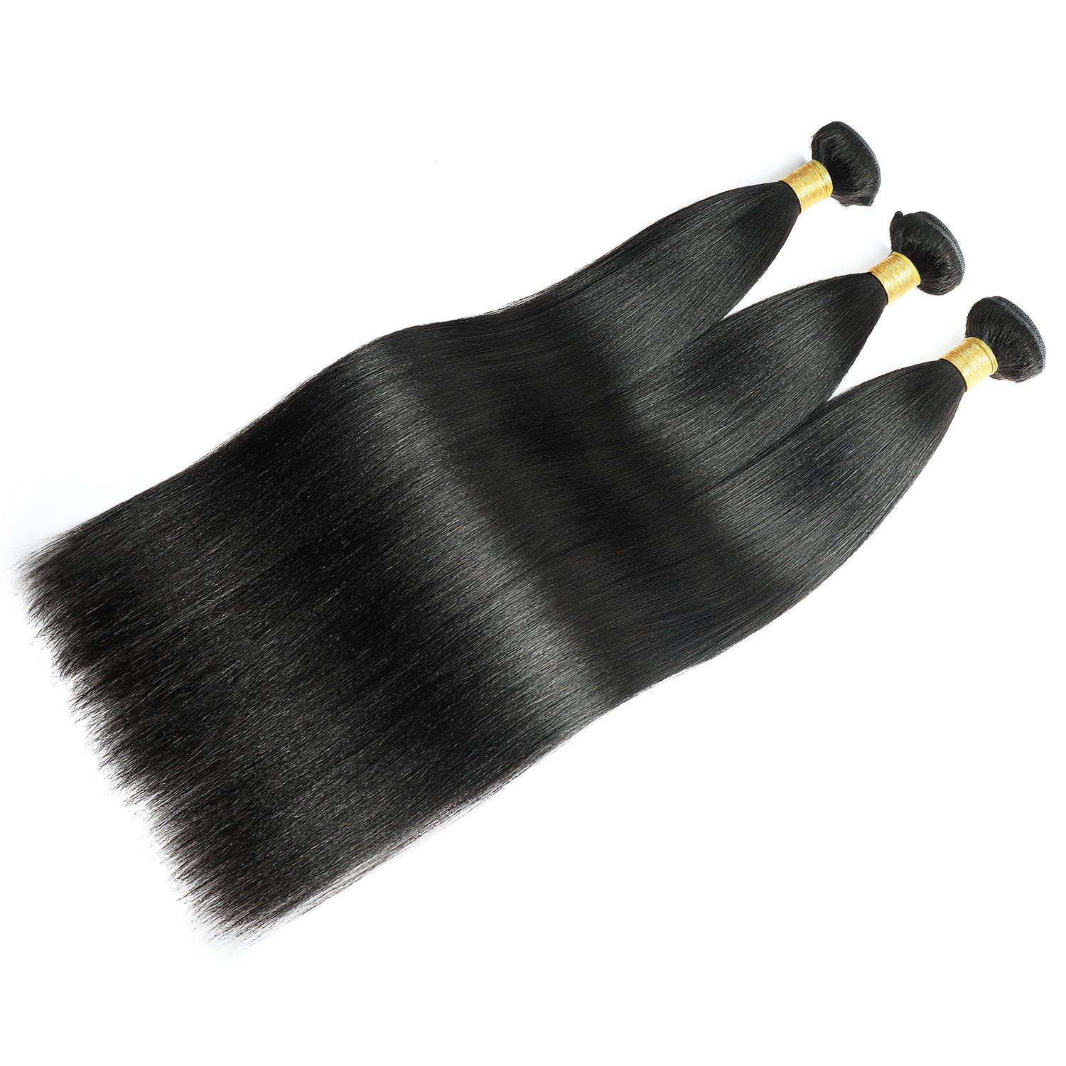 Hairsmarket Light Yaki Human Hair Bundle Brazilian Hair Weave 3 bundles