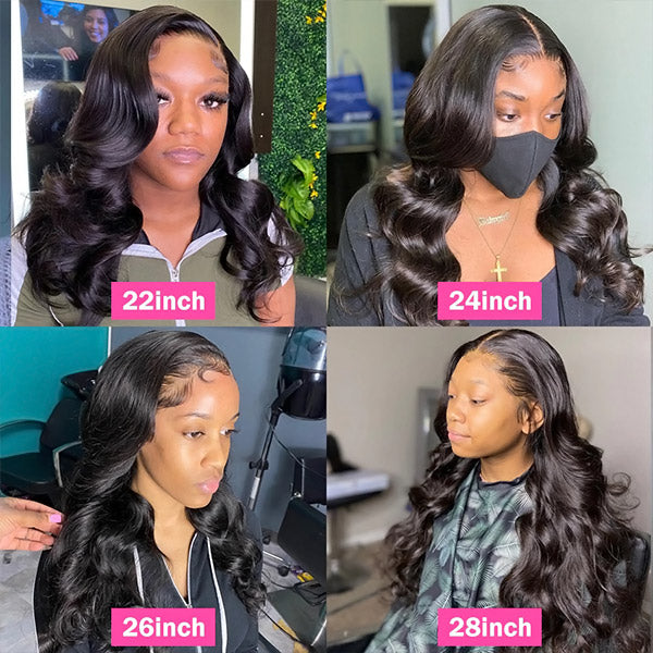 4x4 HD Lace Closure Body Wave Human Hair Wigs Wear And Go Pre Cut Lace Wigs