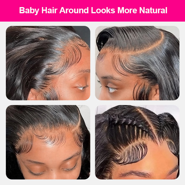 Wear & Go Wigs Body Wave 13x4 Lace Front Wig Pre Bleached Knots Ready To Go Wig