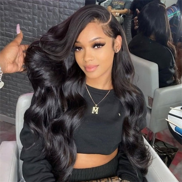 Wear & Go Wigs Body Wave 13x4 Lace Front Wig Pre Bleached Knots Ready To Go Wig