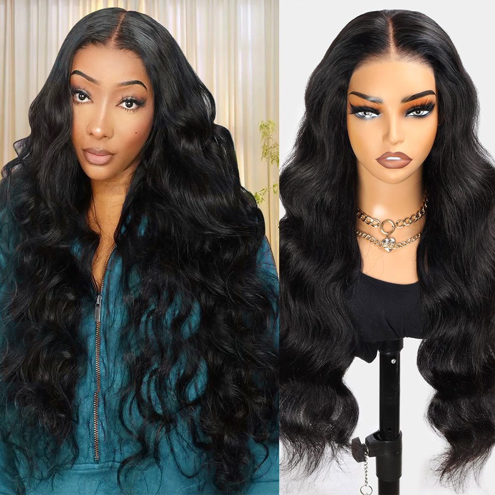 Hairsmarket 13x6 Glueless Wig Body Wave Transparent Lace Front Wigs Brazilian Human Hair Wig Beginner Friendly