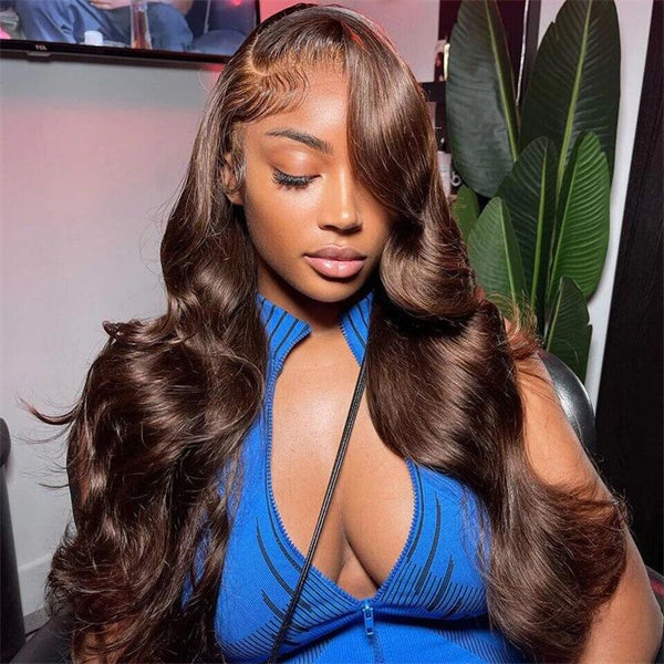 Brown Colored Body Wave Bundles with Closure