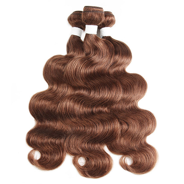 Hairsmaket Colored Bundles 613/Brown/Ginger/Highlight Human Hair Bundles with Closure