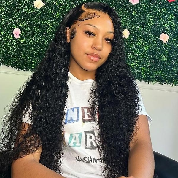 Wear & Go Kinky Curly Glueless Wigs 5x5 HD Lace Closure Wigs Pre Bleached Knots Human Hair Wig