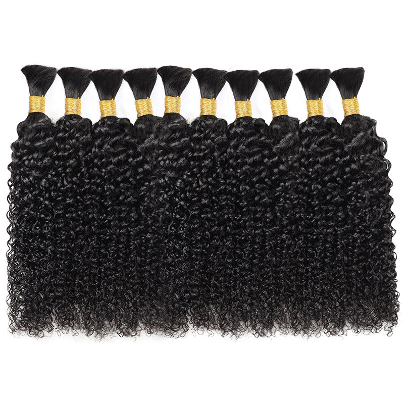 Wholesale | Kinky Curly Human Hair 5/10 Bundles Bulk Hair For Braiding