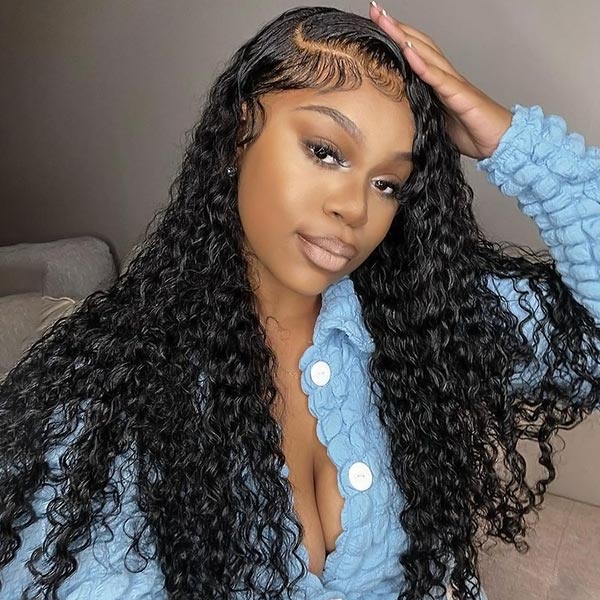 No Glue Wear & Go Wigs Deep Wave 5x5 Lace Closure Wig Pre Cut Glueless Human Hair Wigs