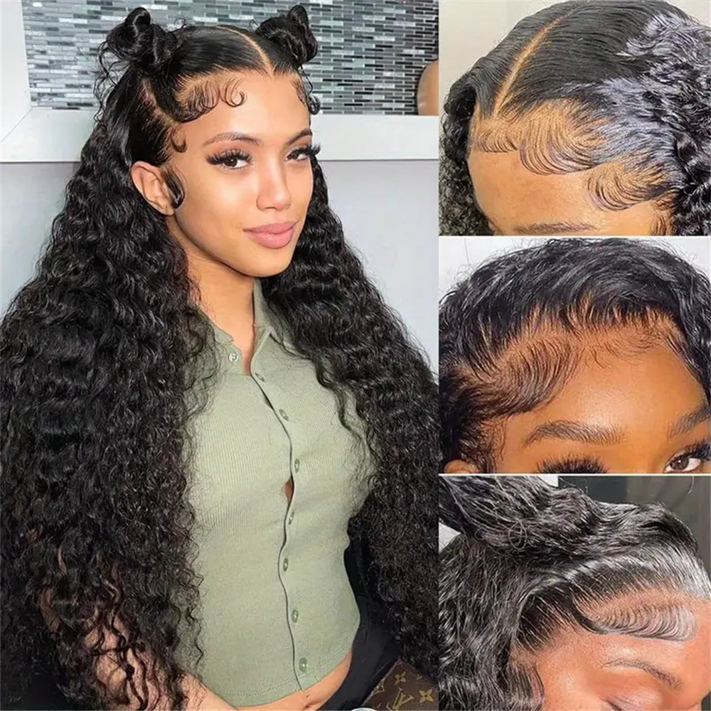 Overnight Shipping Deep Wave Human Hair Wigs 13x4 HD Lace Front Wigs
