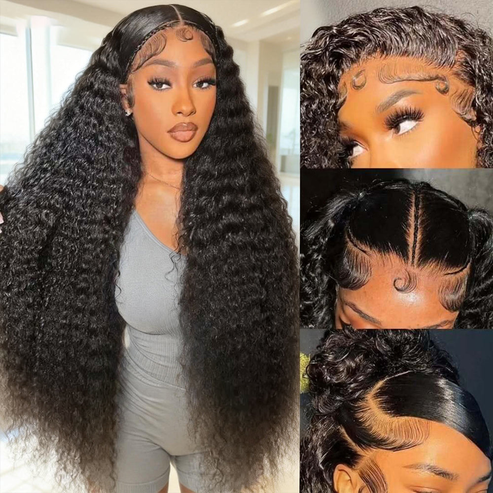 Hairsmarket Glueless Deep Wave Wigs 13x4 HD Lace Front Wigs 40 inches Human Hair Wigs 250% Density