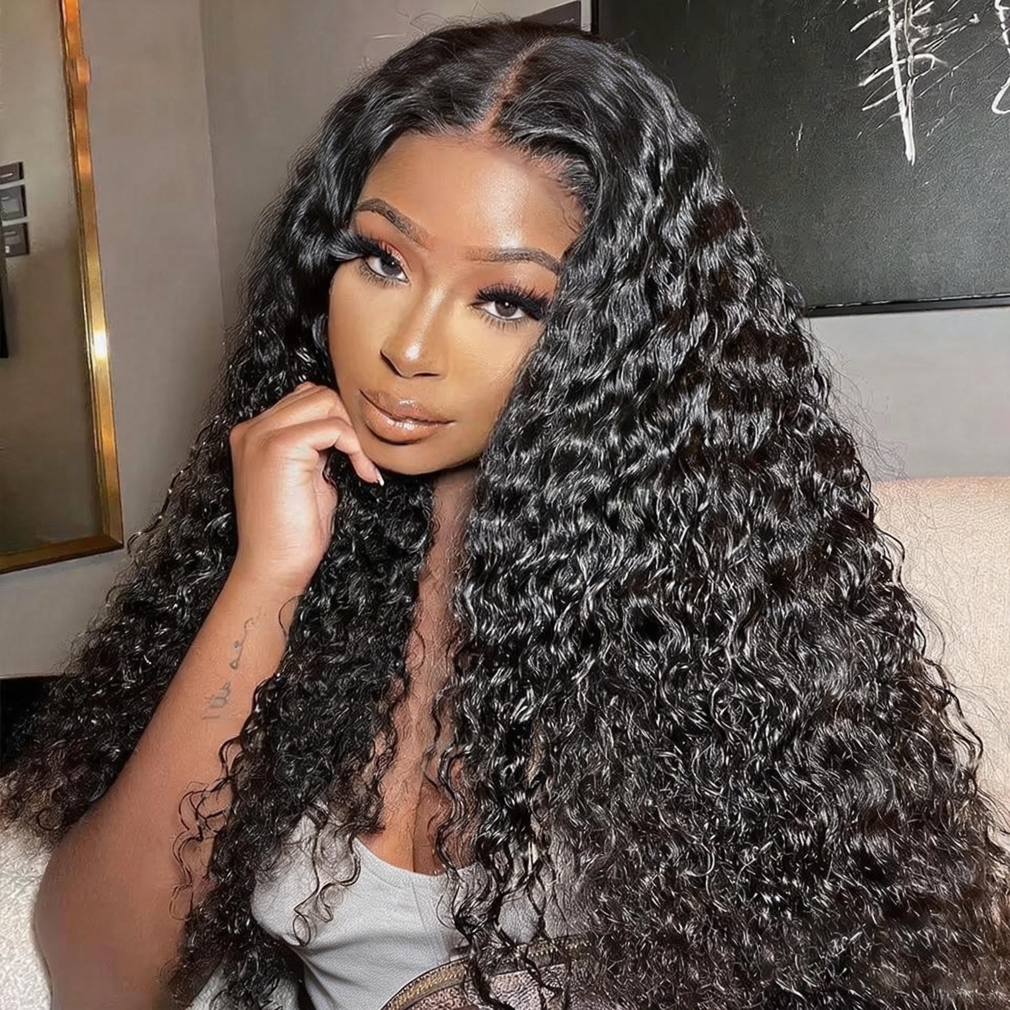 Hairsmarket Deep Wave 13x6 Full Lace Frontal Wig Pre-Everything Glueless Wig HD Transparent Lace 250% Density