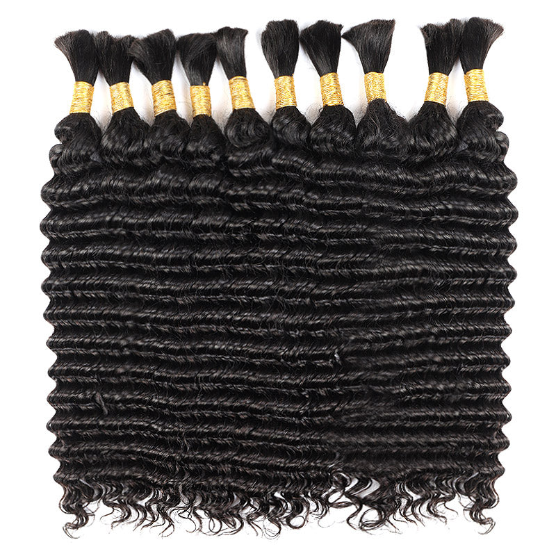 Wholesale | Deep Wave Human Hair 5/10 Bundles Bulk Hair For Braiding