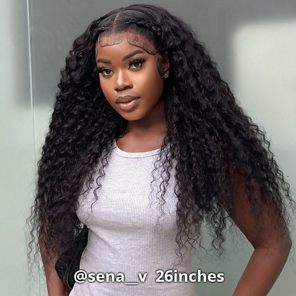 Hairsmarket Pre Plucked Wear and Go Deep Wave Glueless Wigs 13x4 Lace Front Wigs 13x6 HD Lace Frontal Wigs 30 Inch