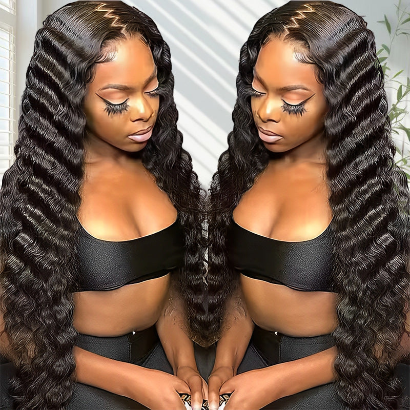 Hairsmarket Loose Deep Wave Wig 13x4 HD Full Lace Frontal Wigs Glueless 100% Human Hair Wigs