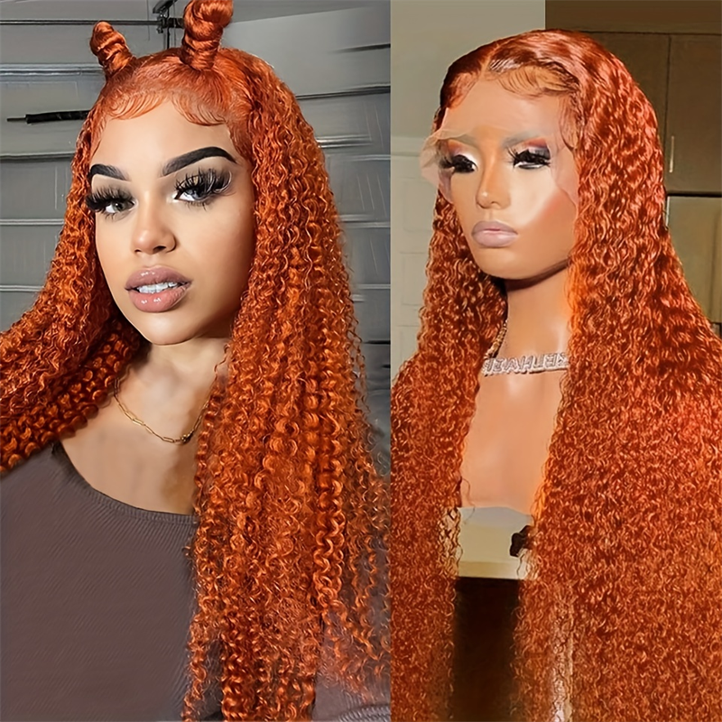 (Bogo Free)Hairsmarket Ginger Orange Lace Front Wigs 13x4 HD Transparent Glueless Human Hair Wigs