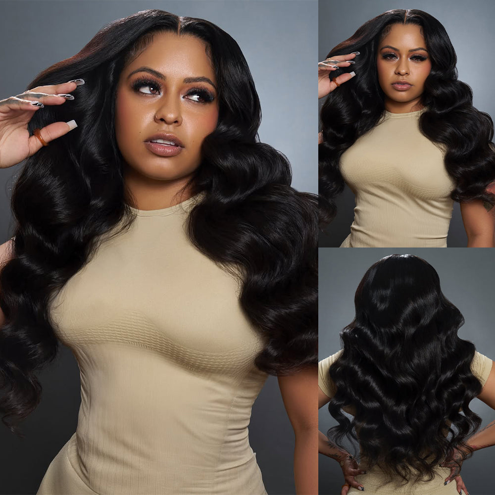 Hairsmarket 13x6 Glueless Wig Body Wave Transparent Lace Front Wigs Brazilian Human Hair Wig Beginner Friendly