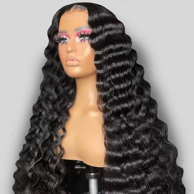 Hairsmarket Loose Deep Wave Wig 13x4 HD Full Lace Frontal Wigs Glueless 100% Human Hair Wigs