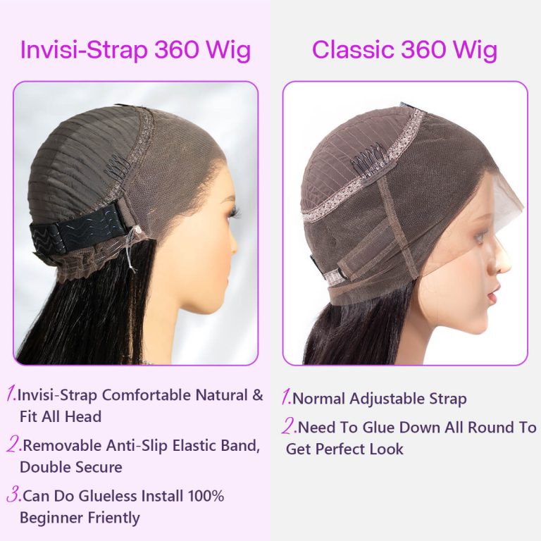 Hairsmarket Water Wave Invisi Strap Snug Fit for 360 Skin Lace Frontal Pre-cut & Pre-bleached Human Hair Wig